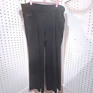 Lane Bryant Black‎ Wide Leg Dress Pants Size 18 20 Regular Stretch Comfort Fit